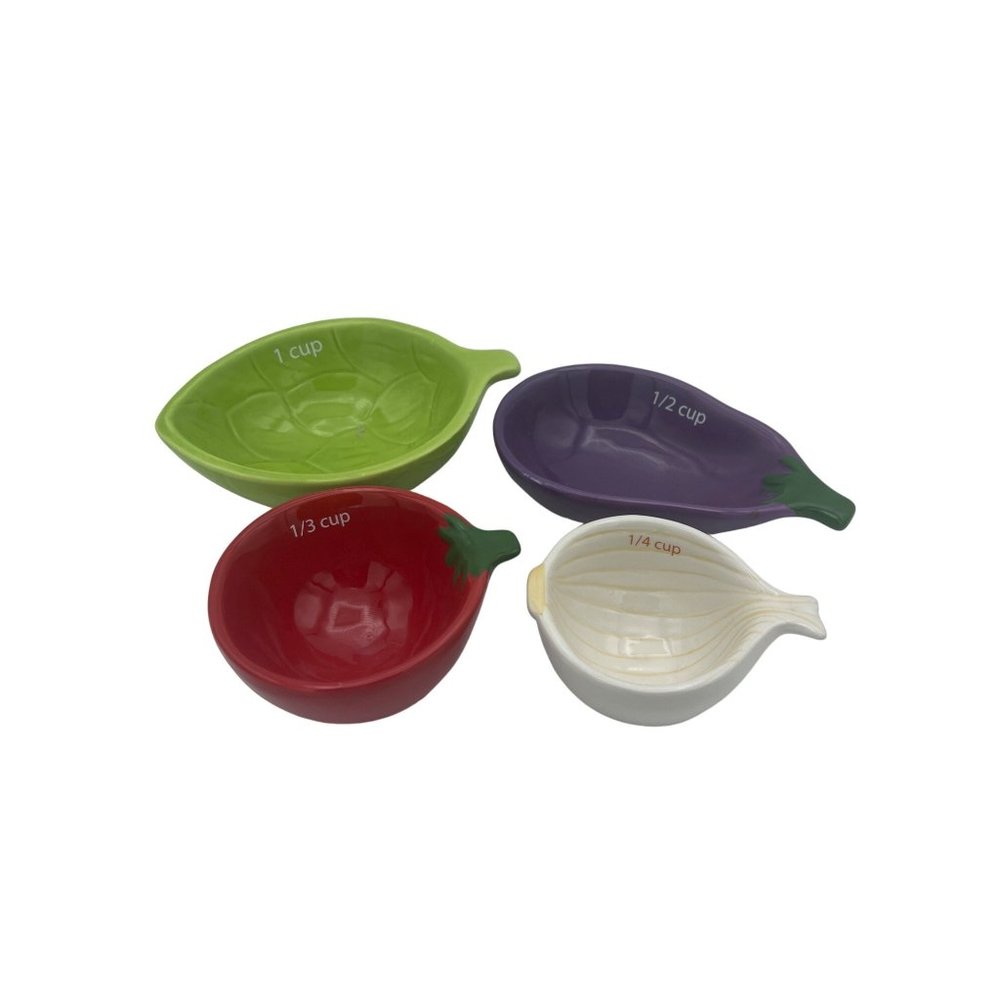 DEI Vegetable Shaped Measuring Cups 1 Cup 1/2 Cup 1/3 Cup 1/4 Cup